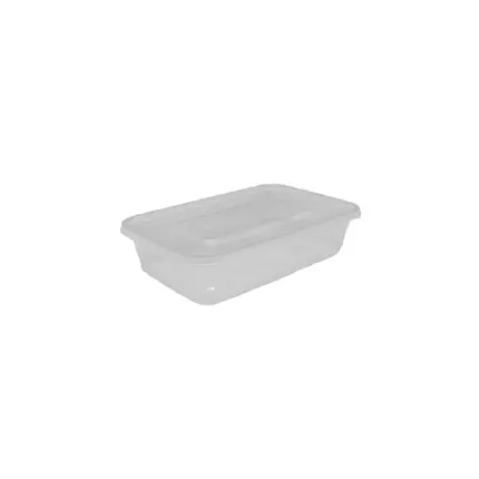 Disposable PP Container 500ml Clear (Pack of 50pcs x 10 Packs)