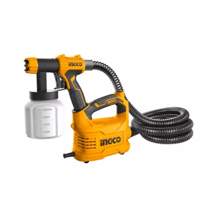 Ingco HVLP Spray Gun 550W 800ml, 2.0m with 1Pcs Viscosity Measuring Cup, Nozzle Cleaning Needle & Shoulder Strap SPG5008