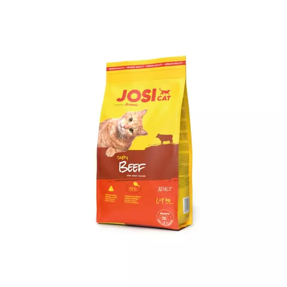 JosiCat Dry Cat Food Premium Tasty Beef 1.9kg Complete Dry Food for Adult Cats (Pack of 3) (E-EX)