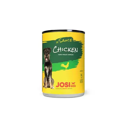 JosiDog Chicken in Sauce 415g, Fine Wet Food in Sauce with Chicken for Adult Dogs (E-EX)