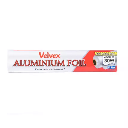 Velvex Aluminium Catering Foil 45cm x 30m Single Roll