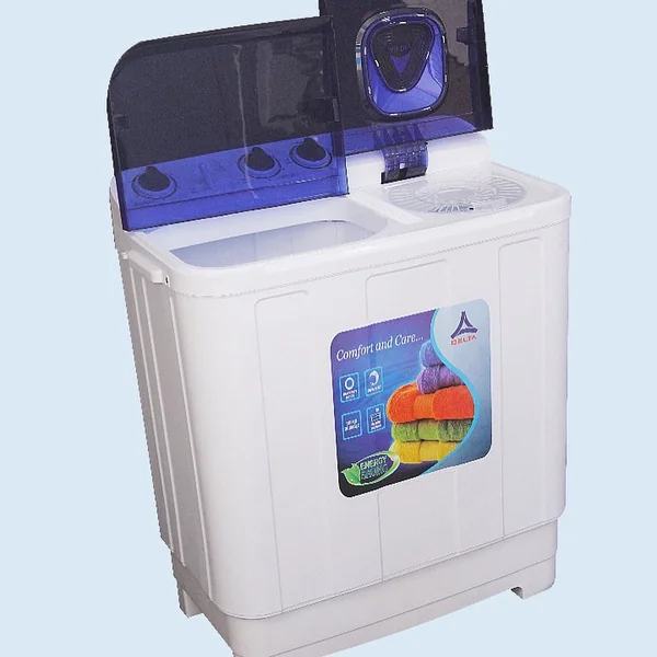 Delta Washing Machines, 7kg, Manual Laundry Machine with Top Load Twin-Tub Washer, Uses Less Power, Fits well in smaller spaces - Model DTTK-007