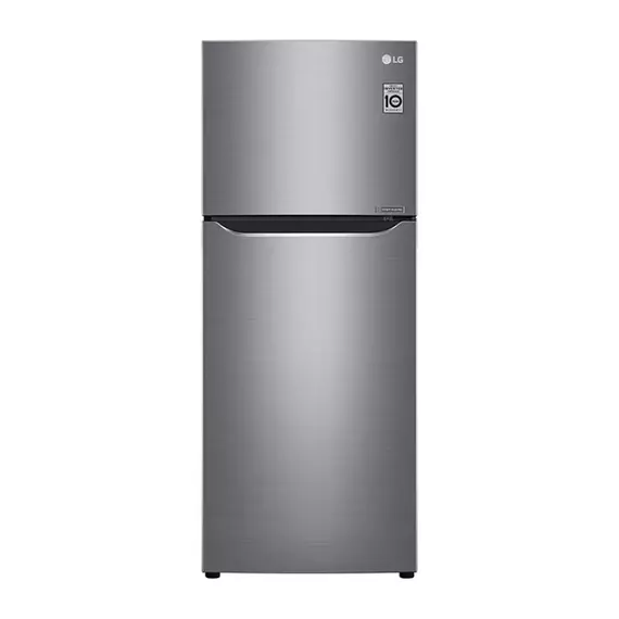 LG Refrigerator 234L Double Door, Top Freezer with Inverter Linear Compressor, Multi Air Flow Silver GC-252SLBB