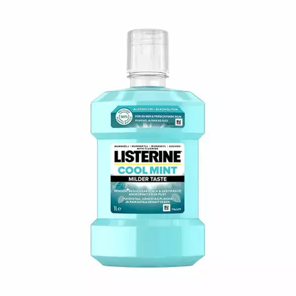Johnsons Cool Mint Daily Mouthwash, Milder Taste, Mint Flavour, 1000ml 24108