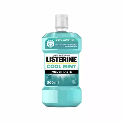 Johnsons Listerine Mouthwash Cool Mint Milder Taste 500ml 24107