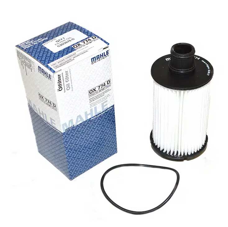 MAHLE (MAH # OX 774 D) OIL FILTER For LAND ROVER L322 L319 L320 L405 L494 L560 L663 XK XF LR011279
