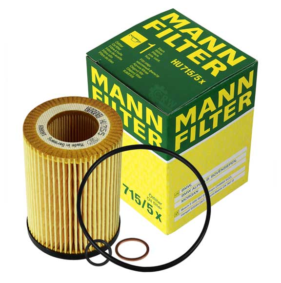 MANN-FILTER (MAN # HU715/5x) OIL FILTER For BMW 11427511161