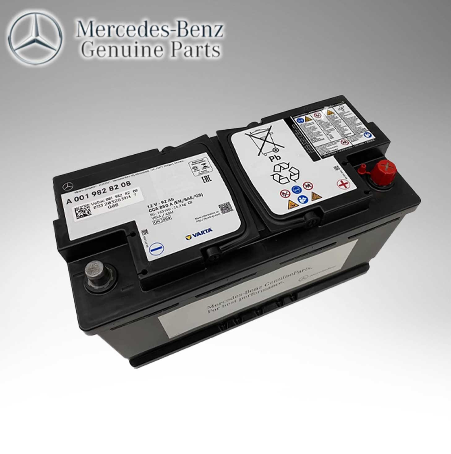 Mercedes Benz Genuine BATTERY 92 AH 005 541 1001 0019828208