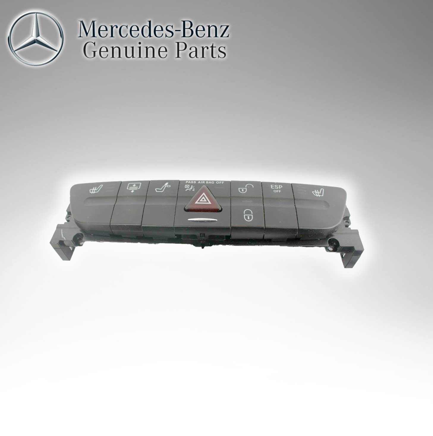 Mercedes Benz Genuine Control Panel Hazard Switch Heated Seat Sun Shade Lock Unlock 2118218051