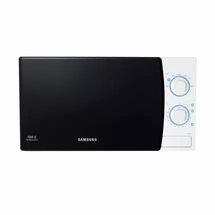 Samsung Microwave Oven 20L 1150W Solo, 7 Power Levels, Manual, Slim Exterior, Push Button, Ceramic Enamel Cavity, White ME711K