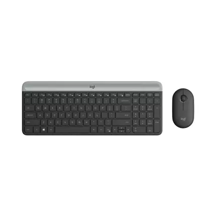 Logitech Slim Wireless Keyboard and Mouse Combo Graphite MK470