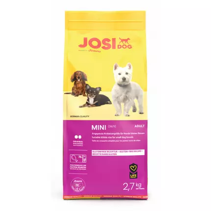 Josidog Mini Dry Dog Food Premium For Small Breeds 2.7kg (Pack of 3) (E-EX)