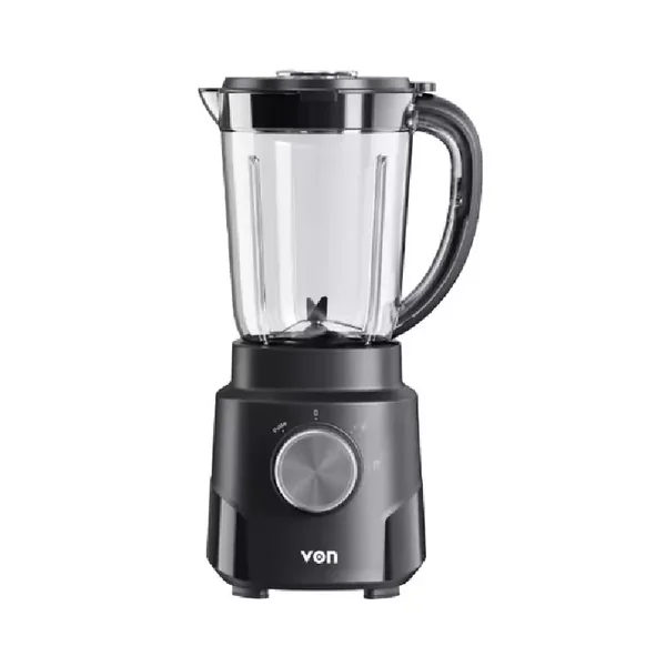 Von Blender 500W with 1.5L Plastic Jar, PTC Protection Black VBP501NLB