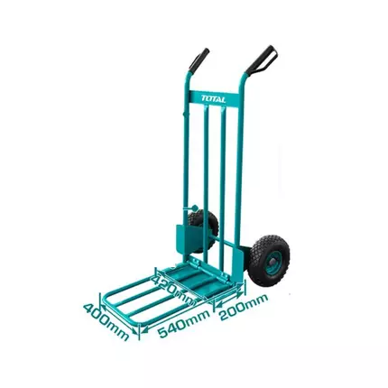 Total Hand Trolley 200Kg with High Grip Plastic Handles, 10"x3.50-4 2PR Pneumatic Wheels THTHT20771
