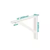 Total Heavy Duty Shelf Bracket 8x12" with 6 Attachment Points, White THDSB0812