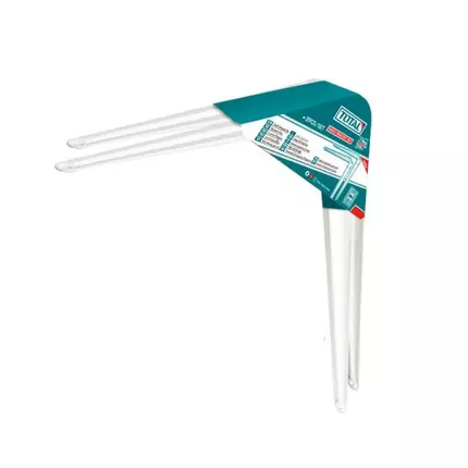 Total Shelf Bracket 2pcs Set 8x10" with 6 Attachment Points, 12 Mounting Screws, White TSB10810