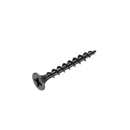 Total Drywall Screw #8x2-1/2"(4.2x64mm) Fine Thread for Gypsum Phillips Drive, Carbon Steel, Phosphatized Black 250pcs Box THWDS82122