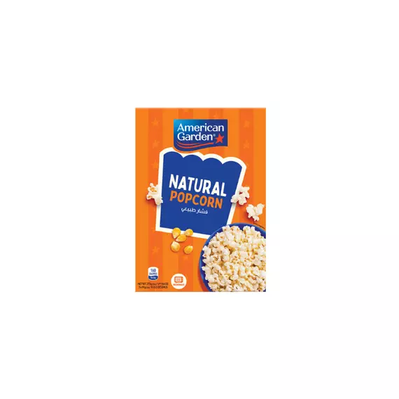 American Garden Microwave Popcorn Natural, Gluten Free 3.2oz (Pack of 12)