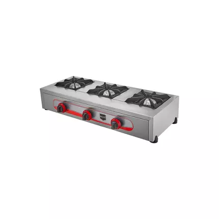 Remta Gas Cooktop Hob with 3 Burner, Gas Safety System, Stainless Steel Body, CE Certified CEJ27