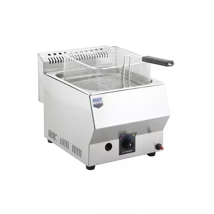 Remta LPG Gas Fryer Single Tub 8L with Thermostat Heat Safety, Removable Oil Tank & Basket, SS Body RL96