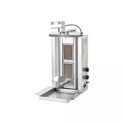 Remta Top Motor Gas Doner Kebab Grill 20kg with 2 Radiant, Safety Valve, Stainless Steel Body, CE Certified D04M