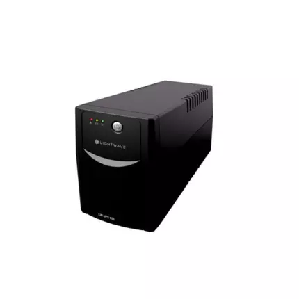 Lightwave UPS Battery Backup 650VA with AVR, LED Indicator, Voltage & Overload Protection, Intelligent Battery Management, Auto Charge Function Black 650VA