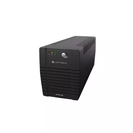 Lightwave UPS Battery Backup 1000VA with AVR, LED Indicator, Voltage & Overload Protection, Intelligent Battery Management, Auto Charge Function Black 1000VA