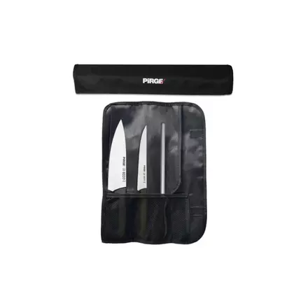 Pirge Ecco 3 Piece Knife Set with Bag Black PRG-38403