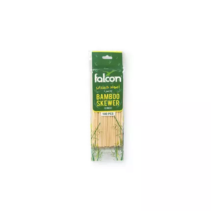 Falcon Bamboo Skewers 8" Made from 100% Natural Bamboo (Pack of 100)