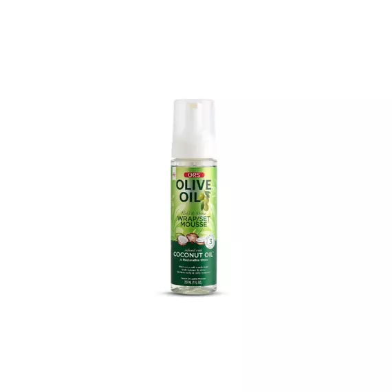 ORS Olive Oil Hold & Shine Wrap Set Mousse Infused with Coconut Oil 207ml