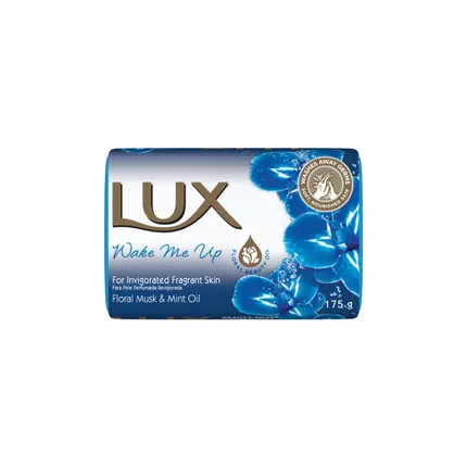 Lux Wake Me Up Beauty Soap Bar with Floral Musk & Mint Oil for Invigorated Fragrant Skin 175g (Pack of 6)