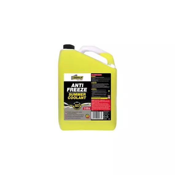 Shield Auto Anti-Freeze Summer Coolant 50% Concentrate 5L Yellow SH203