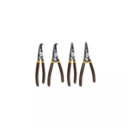 Ingco 4pcs Circlip Pliers Set 180mm, Cr-V Steel Black Finish HCCPS26180