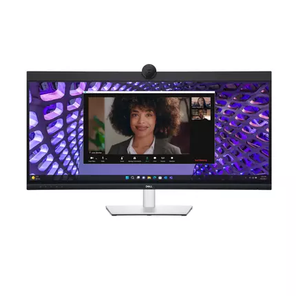 Dell 34" WQHD  Curved Video Conferencing Monitor with 60Hz IPS Panel, HDMI & Display Port, Built-in RJ45 Ethernet Port P3424WEB