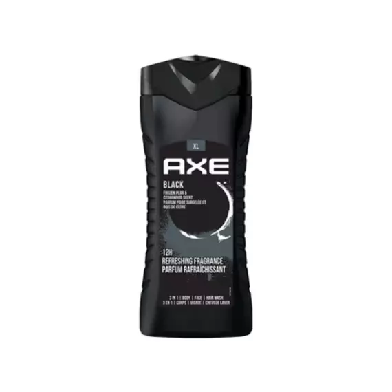 Axe 3in1 Shower Gel Black 400ml Body, Face & Hair Wash for Men (Pack of 3pcs)