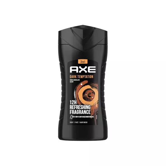 Axe 3in1 Shower Gel Dark Temptation 250ml Body, Face & Hair Wash for Men (Pack of 3pcs)