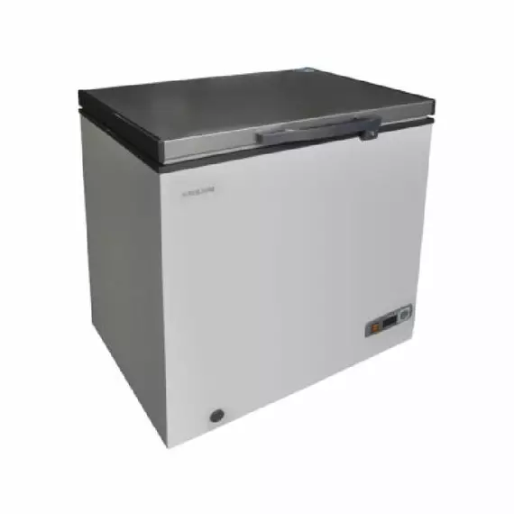 Bruhm Chest Freezer 368L Single Door with LED Light, Super Freezing & Power Indicator Function, Grey BCS-410MR