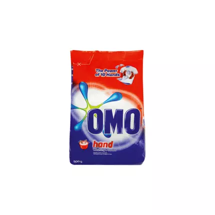 Omo Hand Washing Detergent Powder Cheetah 500g Advanced Stain Removal, Outstanding Whiteness, Long-lasting Freshness 68670368 (Pack of 3)