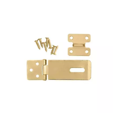 Total Galvanized Steel Hasp and Staple 2.5" 26x1.4mm, Includes 7pcs Fasteners THSS1025