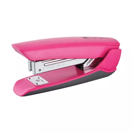 Kangaro Stapler Nova 35 Pink For Lady Series Plastic Body Metal Inside 10 Sheets At Once, Dimensions : ‎14.4 x 5.3 x 4 cm P05755