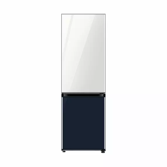 Samsung Refrigerator Glam 339L with Digital Inverter, Flat Design, Bottom Freezer, Bespoke, Metal Cooling, LED Lighting, DIT White and Navy RB33T307029