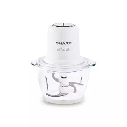 Sharp Chopper 1.2L 350W with 4Pcs Stainless Steel Blades, 2 Speed Setting EM-CP31-W3 (6pcs/Carton)