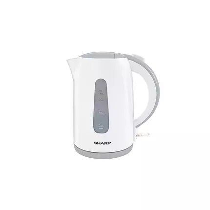 Sharp Electric Kettle 1.7L Plastic with 360° Cordless Base, Boil Dry Protection EK-JK17-W3 (6pcs/Carton)
