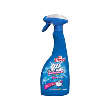 Shield Mr Sheen Oxi Ultra Wash Pre-Wash 750ml - Advanced Stain Remover and Pre-Treatment for Clothes, Fabrics, and Laundry, Powerful Cleaning Action, Sh1071 23380