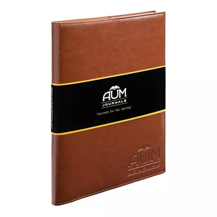 Aurobindo Journal for Life - Refillable A5 Leather Journal Notebook (21x15cm), Travel Diary with Lined Pages, Faux Leather, A5 Originals Range, Tan Color.