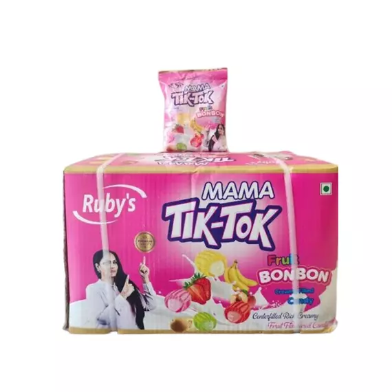 Mama TikTok  Center-filled Candy Fruit Bonbon 50pcs (Pack of 48pcs)