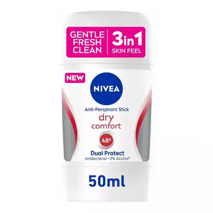 NIVEA Antiperspirant Stick for Women, 48h Protection, Dry Comfort Quick Dry, 50ml (pack of 5pcs)
