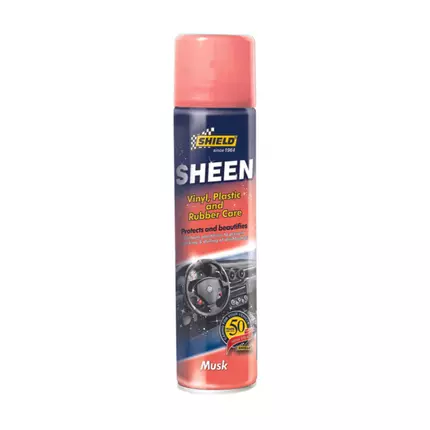 Shield-Auto Sheen Cockpit Spray, Non Greasy Formula, Prevent Cracking, Fading & Dulling, Musk, 300ml SH55