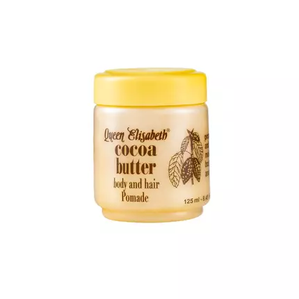 Queen Elisabeth Cocoa Butter Pomade, to Maintain Essential Moisture. Made with Pure Cocoa Butter, Great for Hydrating Dry Skin 125ml (6pcs Per Pack)