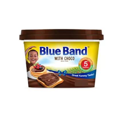 Blue Band With Choco - 2-in-1 Chocolate Spread, Combining Cocoa and Margarine, 250g Jar.